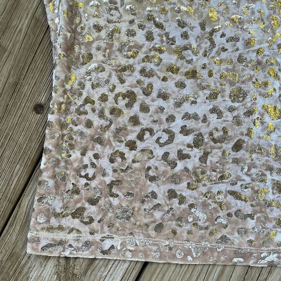 525 America Gold Velour Animal Print Sleeveless Top Size M - Picture 5 of 8